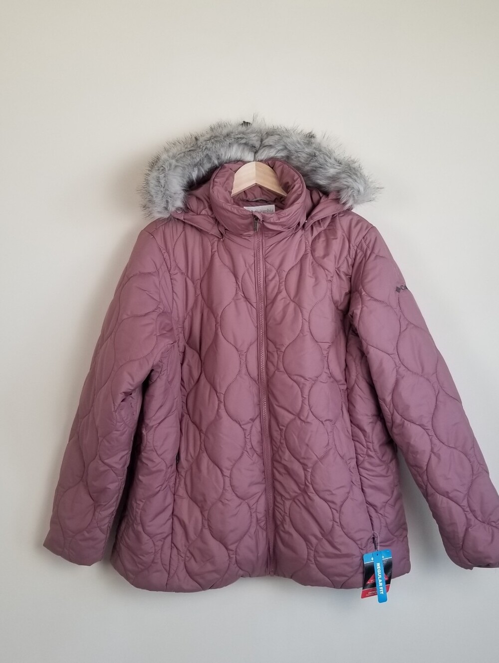 Columbia Frosty Heights FS Puffer Jacket Faux Fur Hood Omni-Heat Size XL NWT